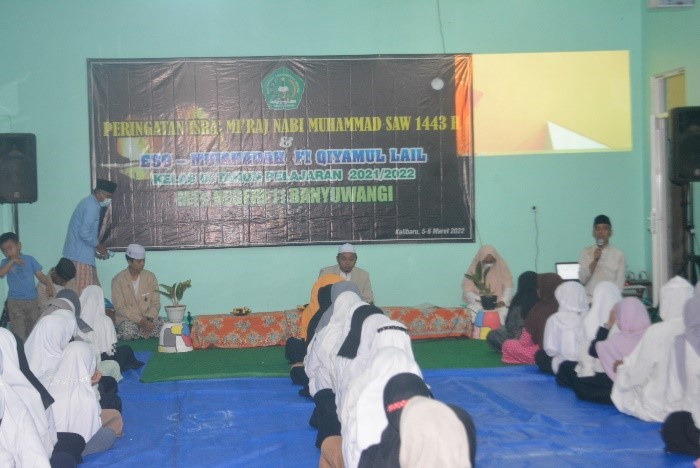 MTsN 11 Banyuwangi Gelar Isra’ Mikraj 1443H, Kegiatan ESQ  & Mujahadah Fi Qiyamul Lail menjelang Ujian Akhir Madrasah